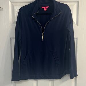 Lilly Navy Half-Zip Pullover